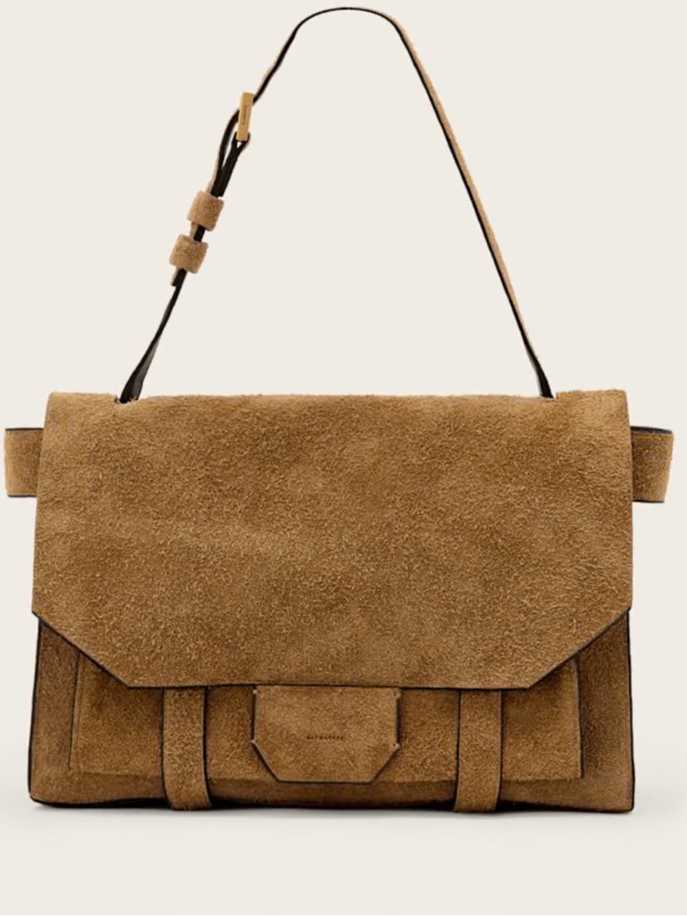 AllSaints Tan Suede 'Ursa' Shoulder Bag - Picture 5 of 10
